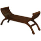 CHENGLEI OPIUM STYLE LEG FULL TIMBER 2-SEATER BENCH IN MAHOGANY - MyChocolateWood