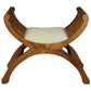 CHENGLEI OPIUM STYLE LEG SINGLE SEATER CUSHIONED BENCH IN LIGHT PECAN - MyChocolateWood