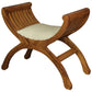 CHENGLEI OPIUM STYLE LEG SINGLE SEATER CUSHIONED BENCH IN LIGHT PECAN - MyChocolateWood