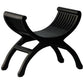 CHENGLEI OPIUM STYLE LEG SINGLE SEATER FULL TIMBER BENCH IN BLACK - MyChocolateWood