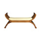 CHENGLEI SOLID MAHOGANY OPIUM STYLE LEG 2-SEATER CUSHIONED BENCH IN LIGHT PECAN - MyChocolateWood