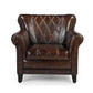 CHESTER STUDDED LEATHER ARMCHAIR - MyChocolateWood