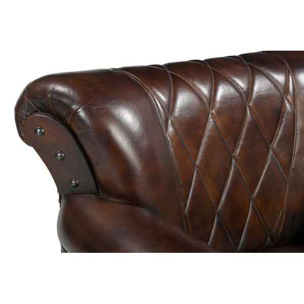 CHESTER STUDDED LEATHER ARMCHAIR - MyChocolateWood