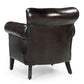 CHESTERFIELD CHOCOLATE LEATHER ARMCHAIR/WINGBACK CHAIR WITH STUDS - MyChocolateWood