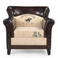 CHESTERFIELD STYLE CHARLESTON POLO ARMCHAIR REAL LEATHER LIVING ROOM CHAIR - MyChocolateWood
