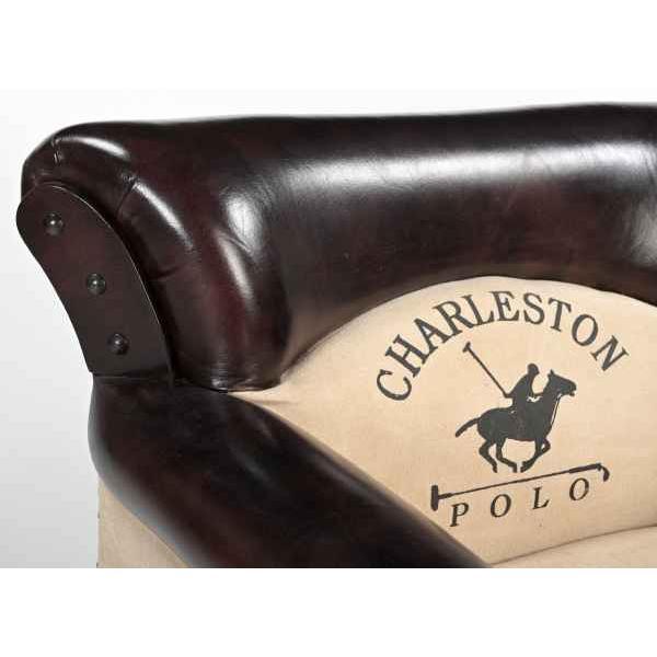 CHESTERFIELD STYLE CHARLESTON POLO ARMCHAIR REAL LEATHER LIVING ROOM CHAIR - MyChocolateWood