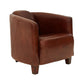 CHESWICK AGED LEATHER ARMCHAIR VINTAGE BROWN - MyChocolateWood