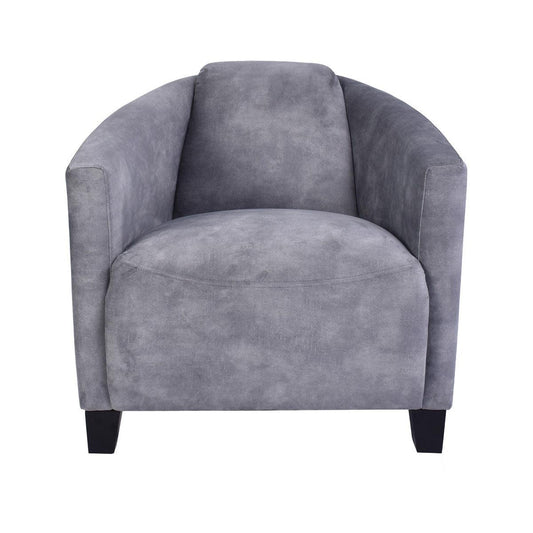 CHESWICK ARMCHAIR IN GREY VELVET - MyChocolateWood