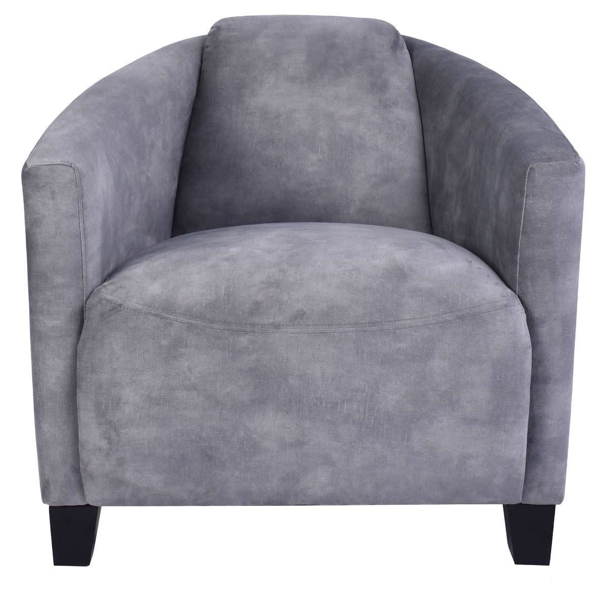 CHESWICK ARMCHAIR IN GREY VELVET - MyChocolateWood