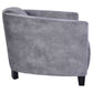 CHESWICK ARMCHAIR IN GREY VELVET - MyChocolateWood