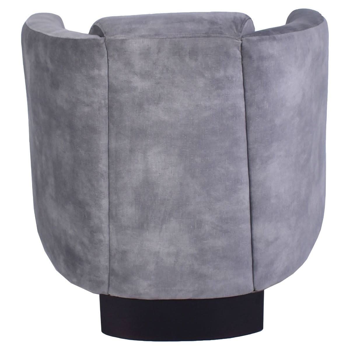 CHESWICK ARMCHAIR IN GREY VELVET - MyChocolateWood