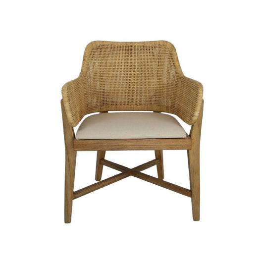 CLERMONTSOLID MINDI WOOD HAMPTONS STYLE DINING CHAIR NATURAL - MyChocolateWood