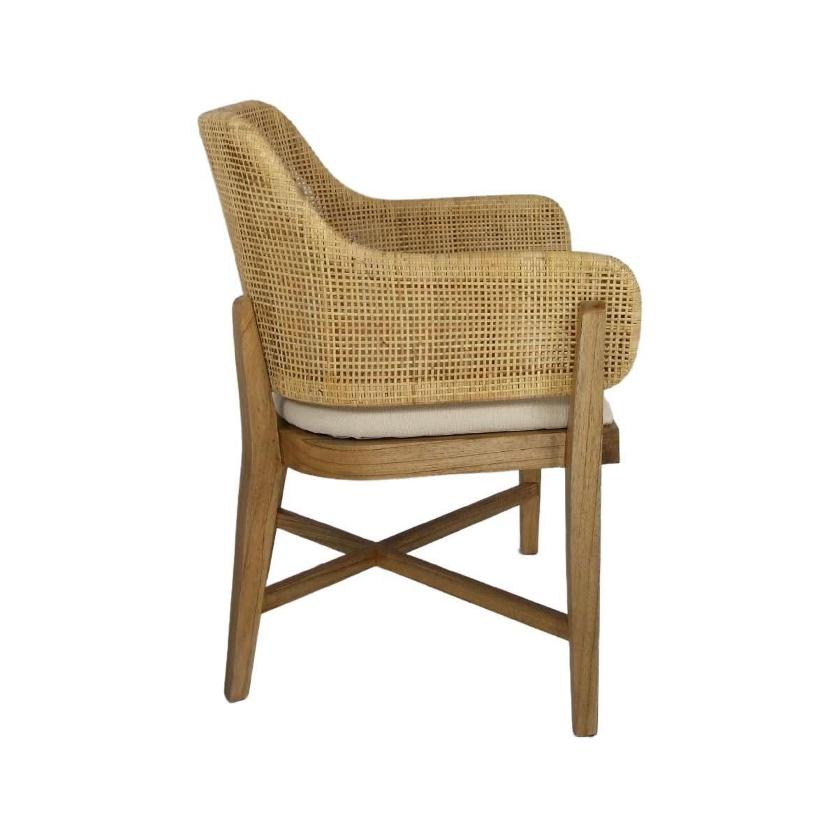 CLERMONTSOLID MINDI WOOD HAMPTONS STYLE DINING CHAIR NATURAL - MyChocolateWood