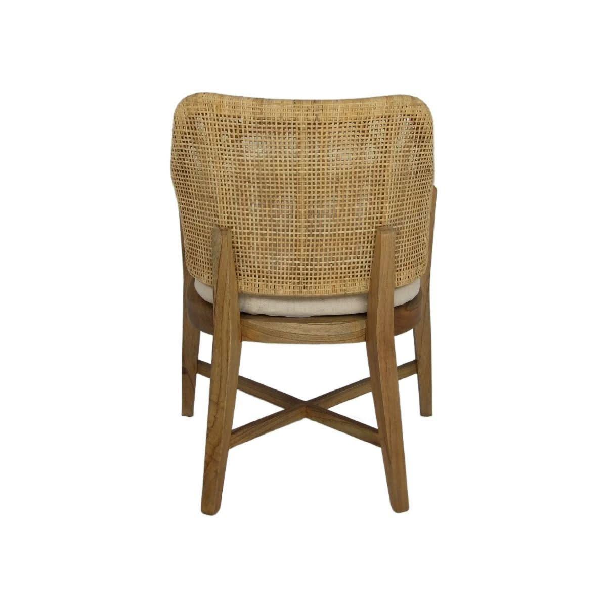 CLERMONTSOLID MINDI WOOD HAMPTONS STYLE DINING CHAIR NATURAL - MyChocolateWood