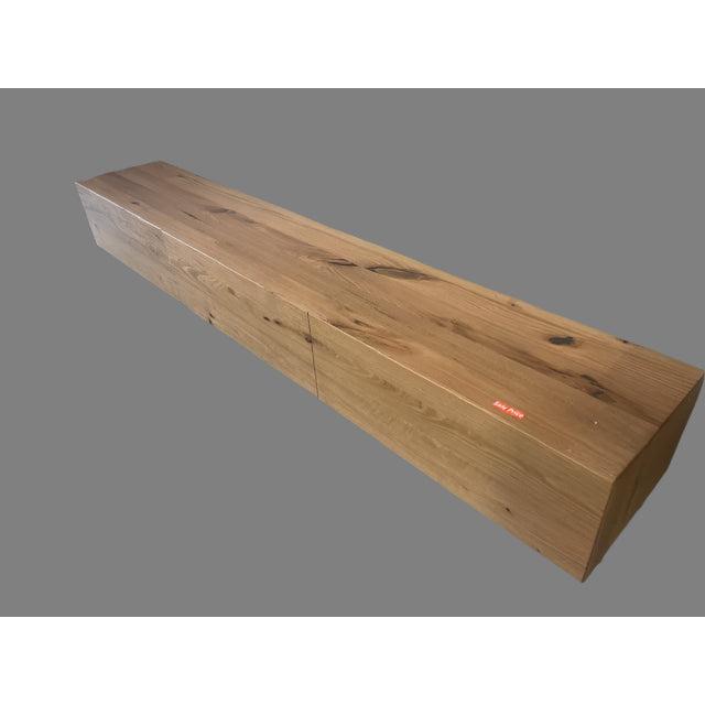 CLAUDE FEATURED TASSIE OAK TV/ENTERTAINMENT UNIT 2 DRAWERS & CENTER DROP DOWN - FLOOR STOCK CLEARANCE - MyChocolateWood