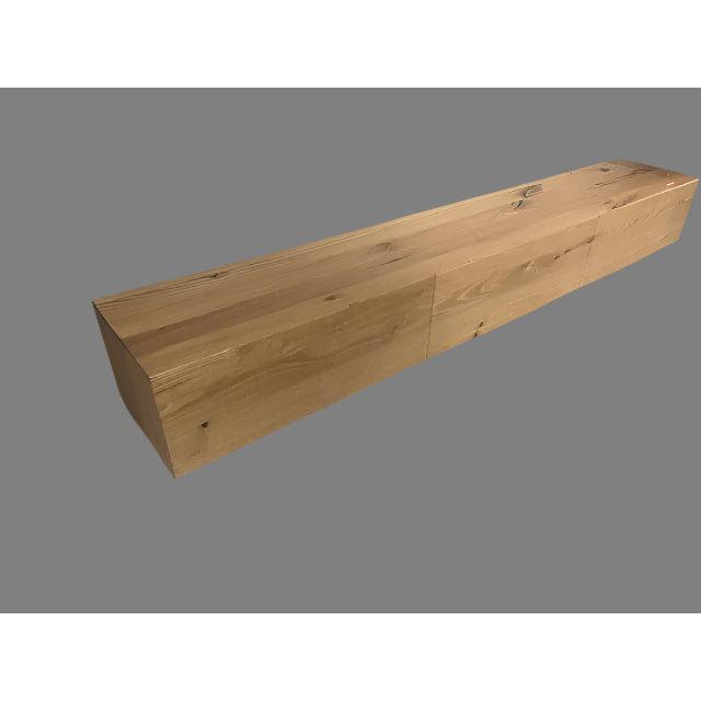 CLAUDE FEATURED TASSIE OAK TV/ENTERTAINMENT UNIT 2 DRAWERS & CENTER DROP DOWN - FLOOR STOCK CLEARANCE - MyChocolateWood