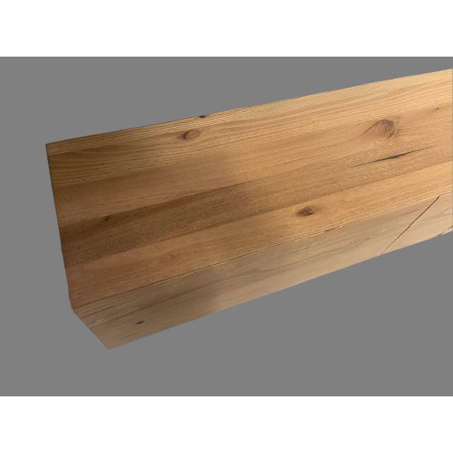 CLAUDE FEATURED TASSIE OAK TV/ENTERTAINMENT UNIT 2 DRAWERS & CENTER DROP DOWN - FLOOR STOCK CLEARANCE - MyChocolateWood