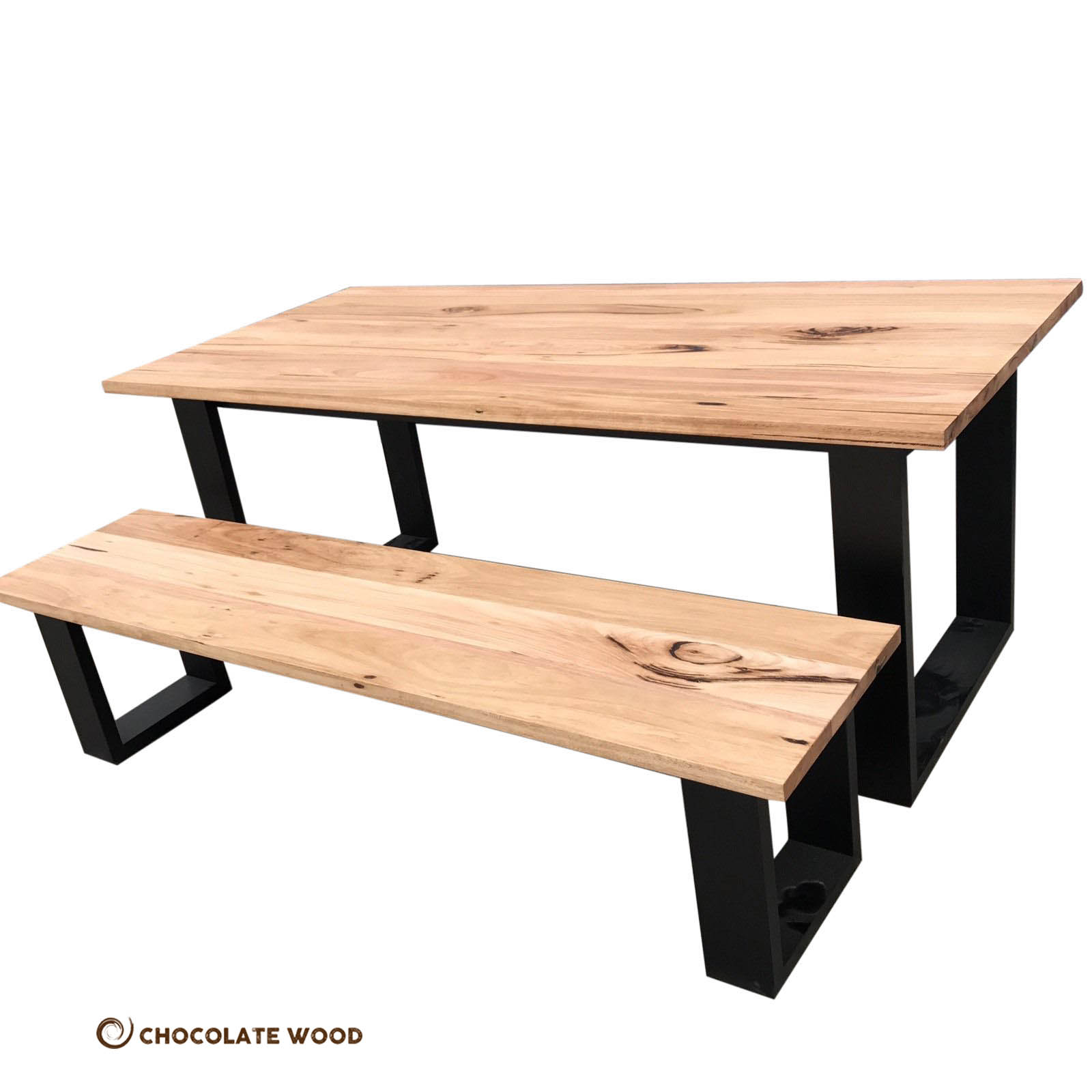 CLAUDIUS AUSTRALIAN SOLID WORMYCHESTNUT TIMBER DINING TABLE AUSTRALIAN CUSTOM MADE TO ORDER - MyChocolateWood