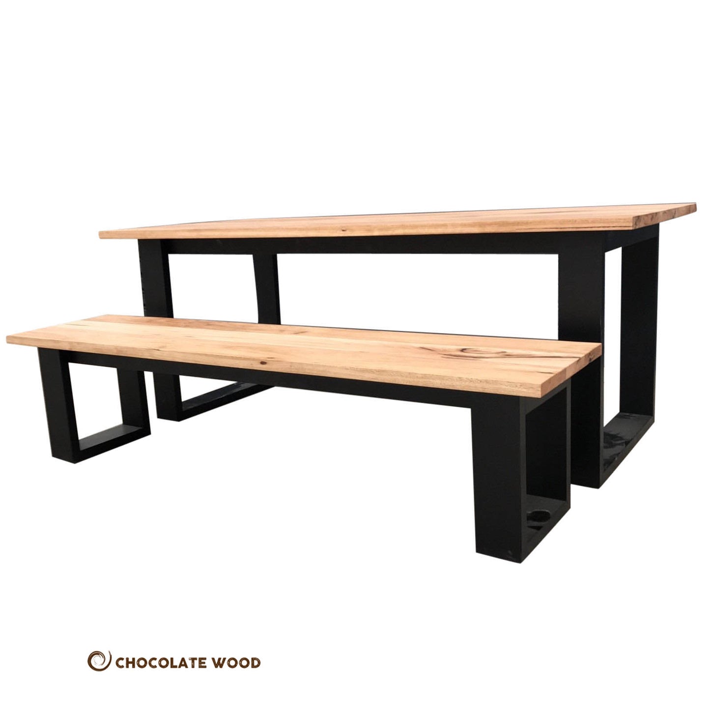 CLAUDIUS AUSTRALIAN SOLID WORMYCHESTNUT TIMBER DINING TABLE AUSTRALIAN CUSTOM MADE TO ORDER - MyChocolateWood