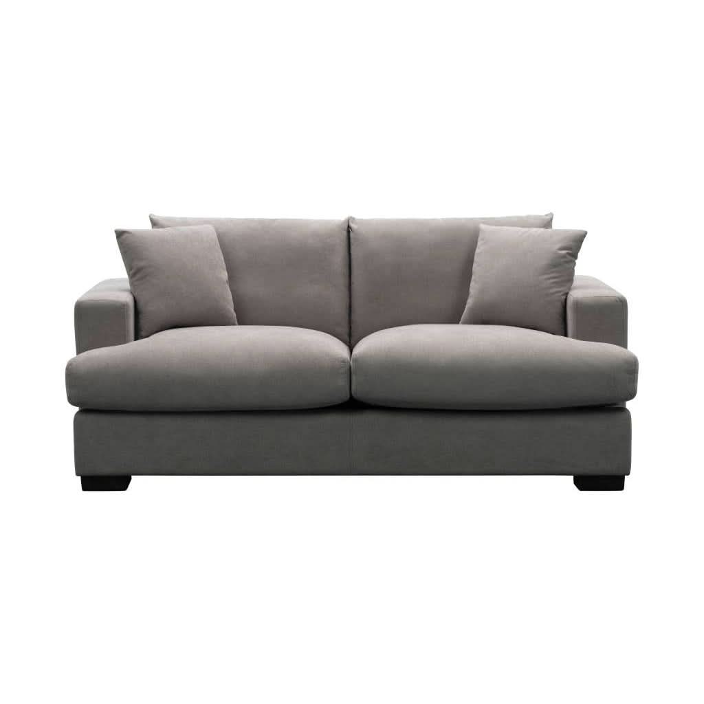 CLEMENTO HAMPTONS 2-SEATER LOUNGE SOFA IN LIGHT GREY - MyChocolateWood