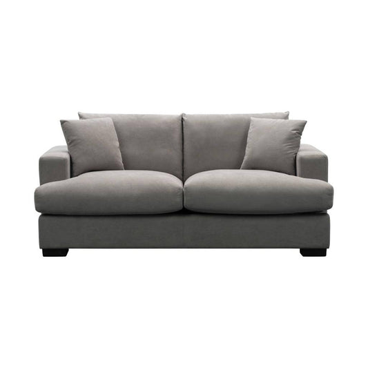 CLEMENTO HAMPTONS 2-SEATER LOUNGE SOFA IN LIGHT GREY - MyChocolateWood
