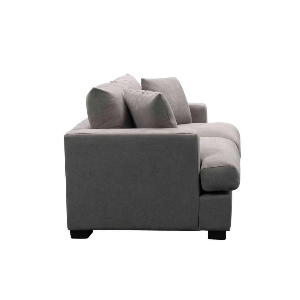 CLEMENTO HAMPTONS 2-SEATER LOUNGE SOFA IN LIGHT GREY - MyChocolateWood