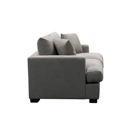 CLEMENTO HAMPTONS 2-SEATER LOUNGE SOFA IN LIGHT GREY - MyChocolateWood