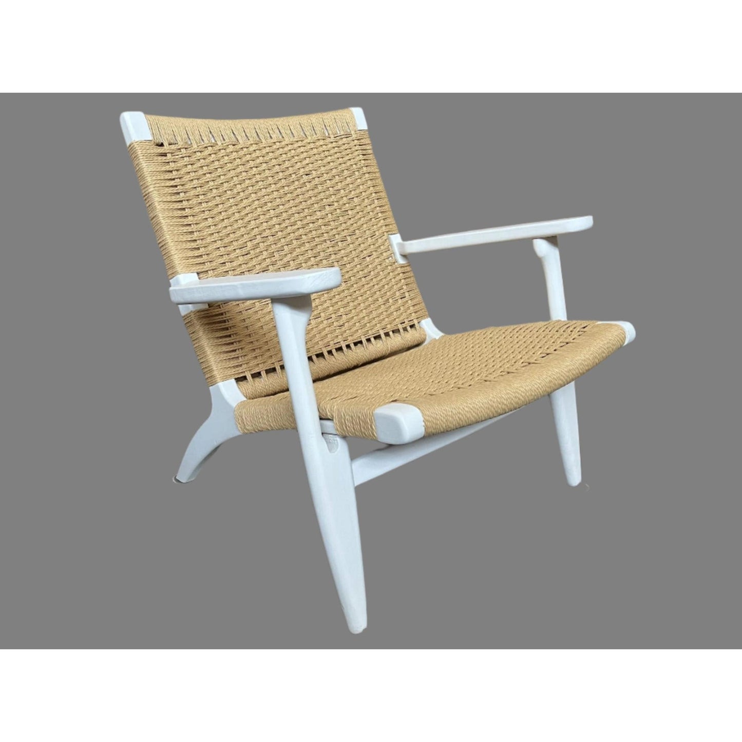 COLONIAL PLANTATION CHAIR/ARMCHAIR/LOUNGE CHAIR IN WHITE JUTE WEAVING - MyChocolateWood