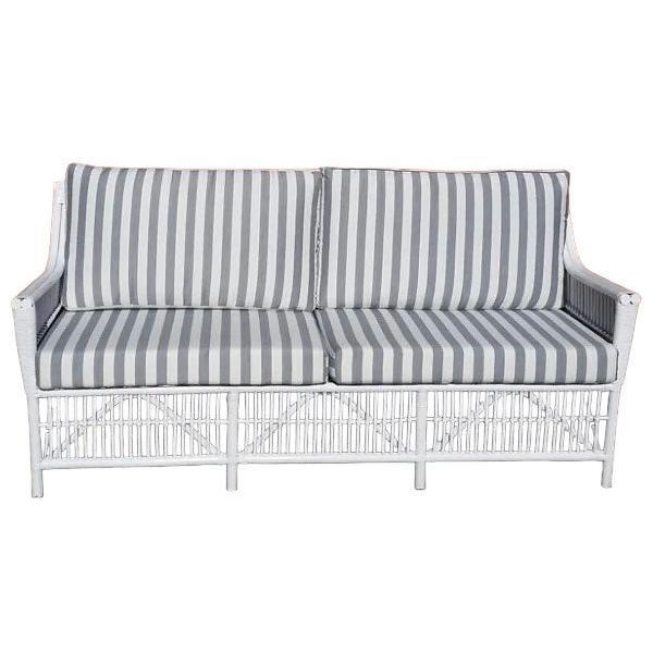 COLUMBUS SOLID WHITE RATTAN 2-SEATER SOFA/COUCH/SETTEE/LOVE SEAT - MyChocolateWood