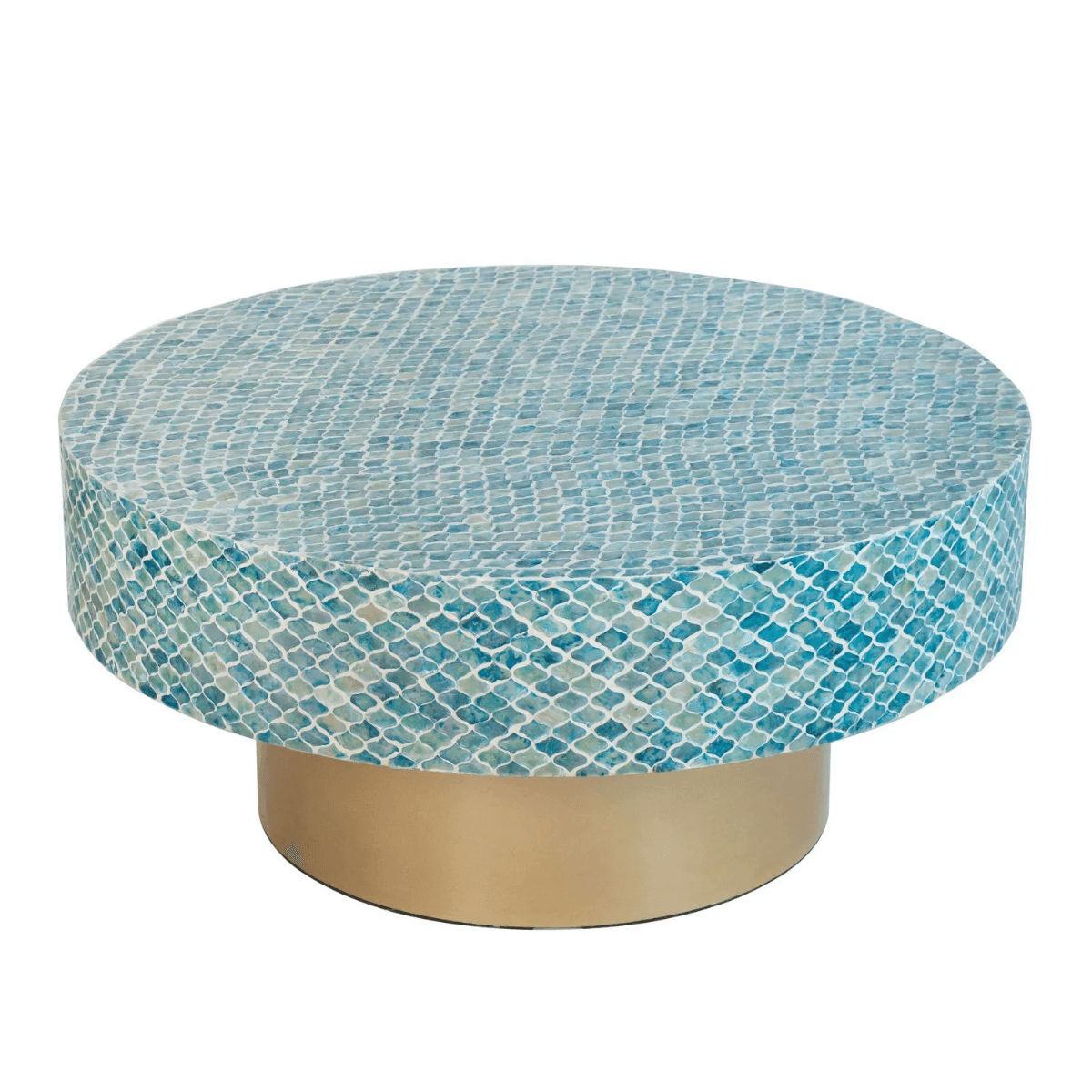 CONCH ROUND SHELL COFFEE TABLE - MyChocolateWood