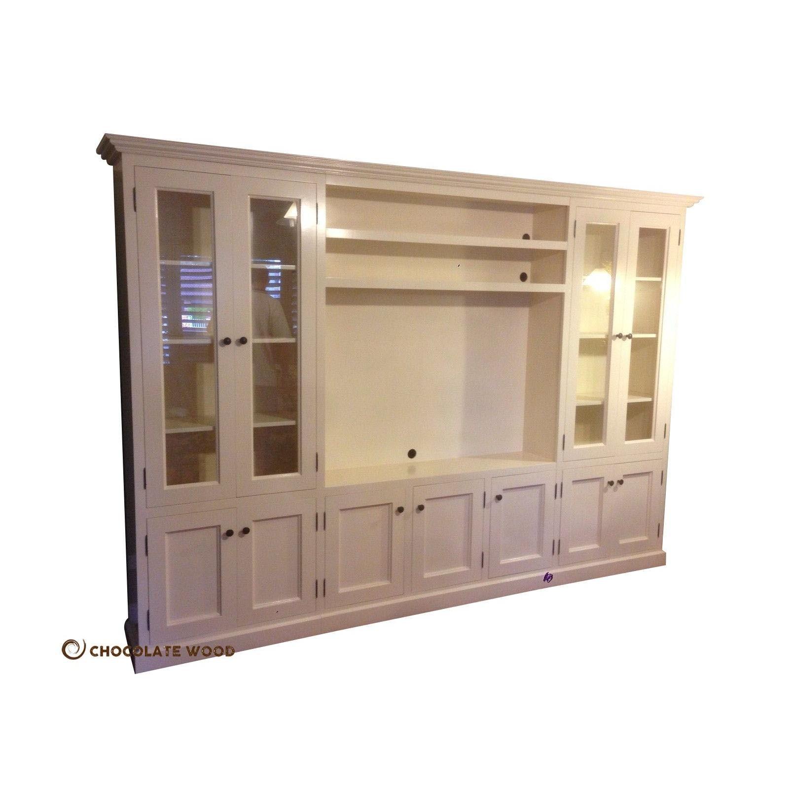 CONCORD 4 PIECE WALL UNIT TV ENTERTAINMENT CENTRE BOOKCASE BOOKSHELF - MyChocolateWood