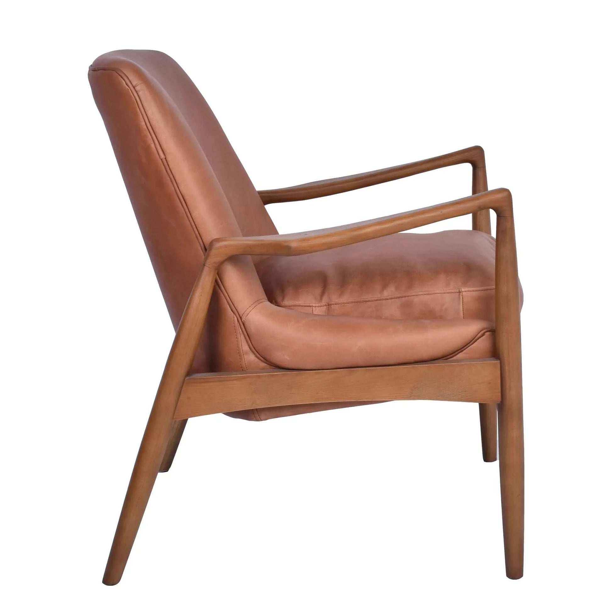 COPENHAGEN ARMCHAIR IN DISTRESSED TOFFEE LEATHER - MyChocolateWood