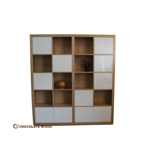 COPENHAGEN TASSIE OAK 2 PIECE CUBE BOOKCASE AUSTRALIAN CUSTOM MADE - MyChocolateWood