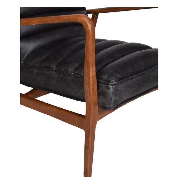 COPLAND ARMCHAIR IN DISTRESSED ESPRESSO LEATHER - MyChocolateWood