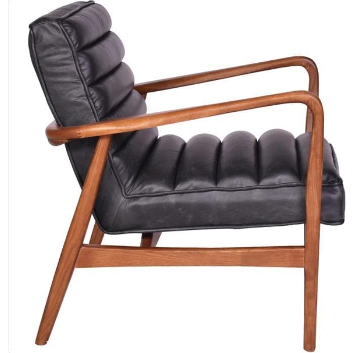 COPLAND ARMCHAIR IN DISTRESSED ESPRESSO LEATHER - MyChocolateWood