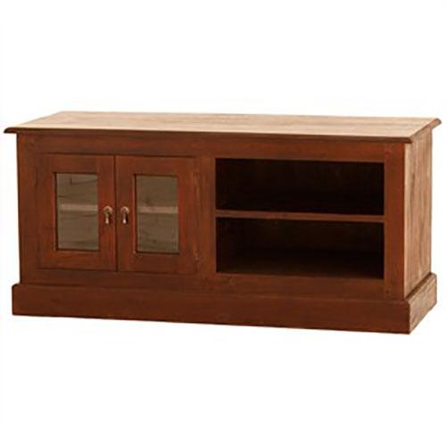 CORBETT SOLID MAHOGANY TIMBER TV UNIT 2 DOORS - MAHOGANY 130CM - MyChocolateWood