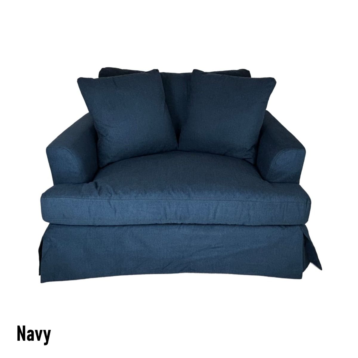 CORDELIA 1.5-SEATER XL HAMPTON STYLE ARMCHAIR IN NAVY - MyChocolateWood