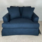 CORDELIA 1.5-SEATER XL HAMPTON STYLE ARMCHAIR IN NAVY - MyChocolateWood