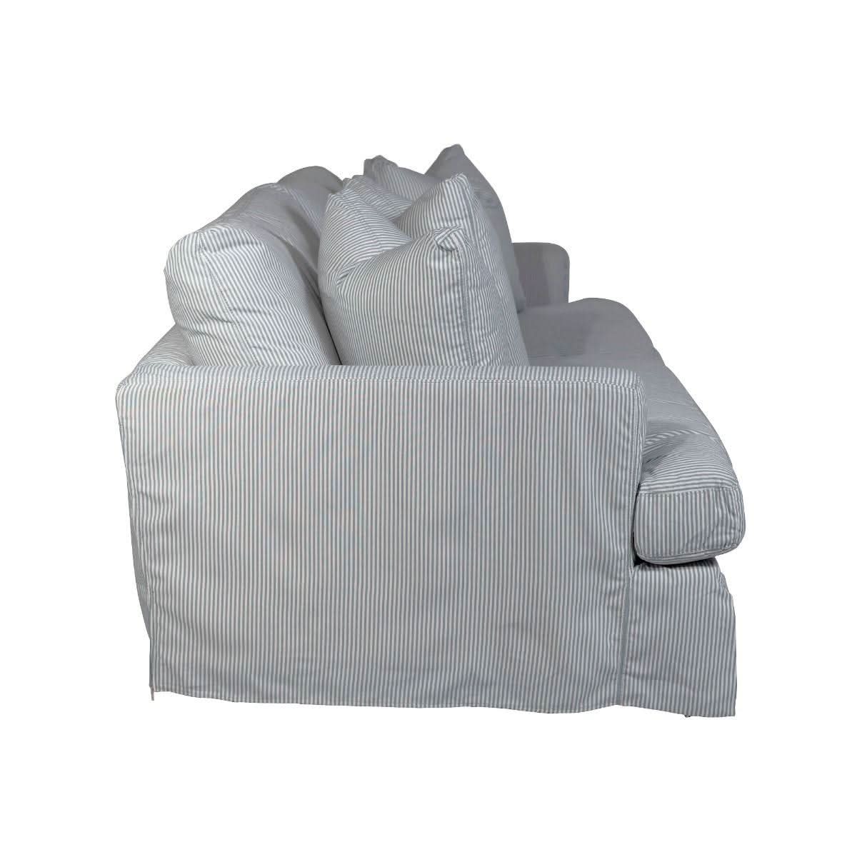 CORDELIA FABRIC SOFA IN COOL BREEZE BLUE 236CM - MyChocolateWood