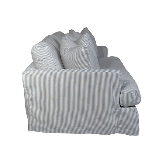 CORDELIA FABRIC SOFA IN COOL BREEZE BLUE 236CM - MyChocolateWood