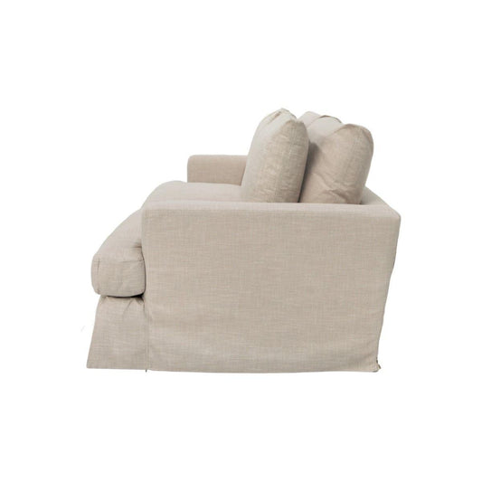 CORDELIA FABRIC SOFA IN KHAKI 236CM - MyChocolateWood