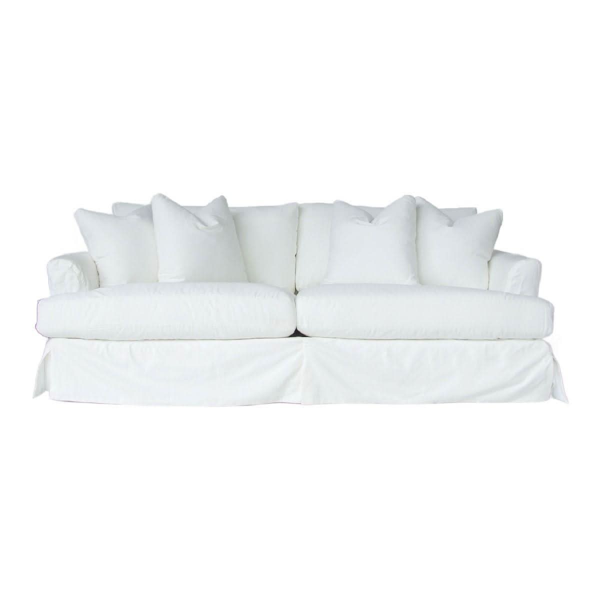 CORDELIA FABRIC SOFA IN LILY WHITE 236CM - MyChocolateWood