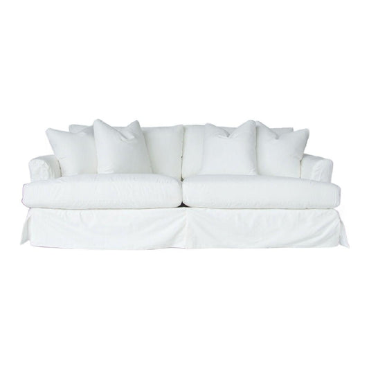 CORDELIA FABRIC SOFA IN LILY WHITE 236CM - MyChocolateWood