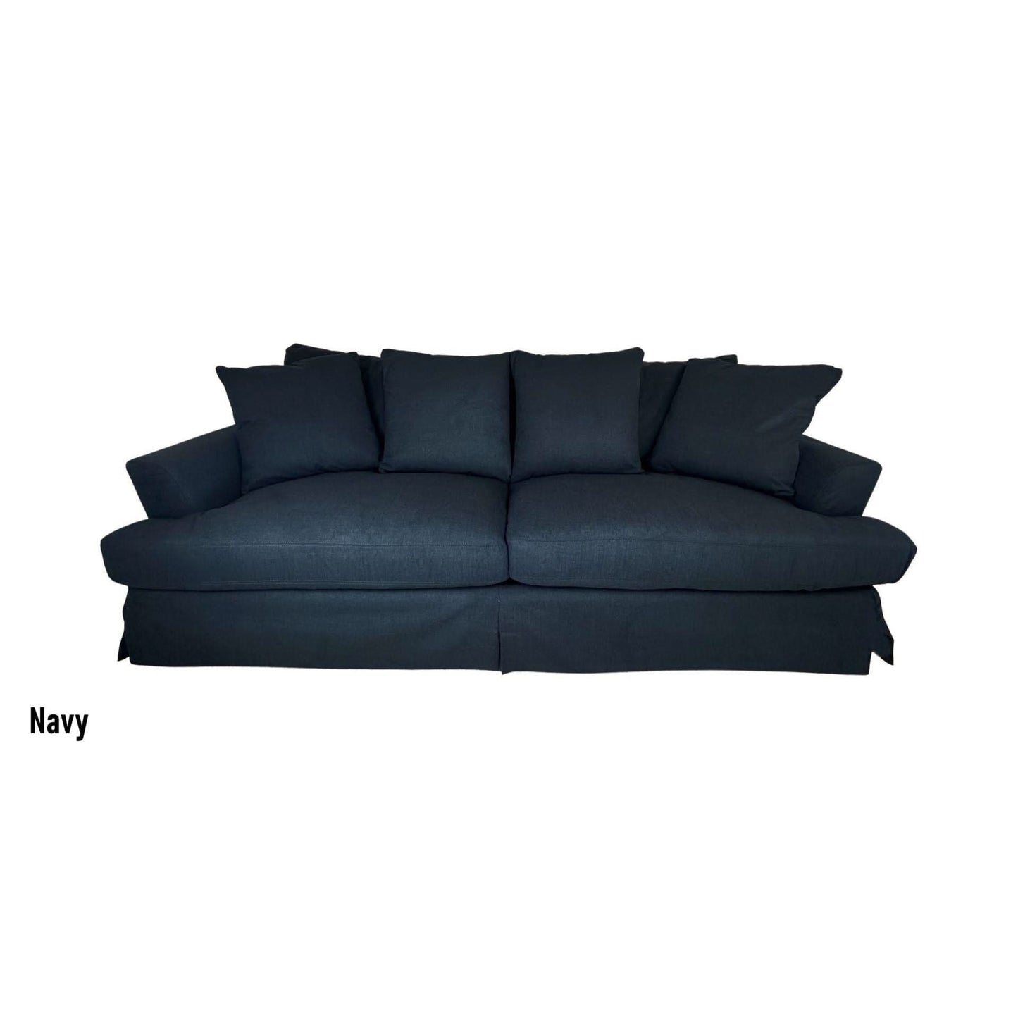 CORDELIA FABRIC SOFA IN NAVY 236CM - MyChocolateWood