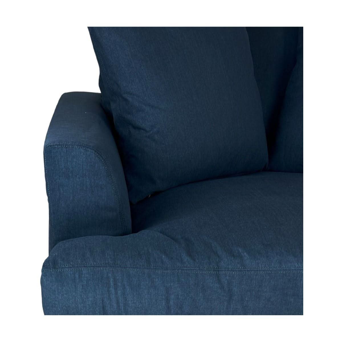 CORDELIA FABRIC SOFA IN NAVY 236CM - MyChocolateWood