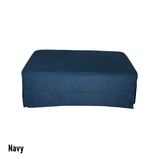 CORDELIA HAMPTON STYLE OTTOMAN IN NAVY - MyChocolateWood
