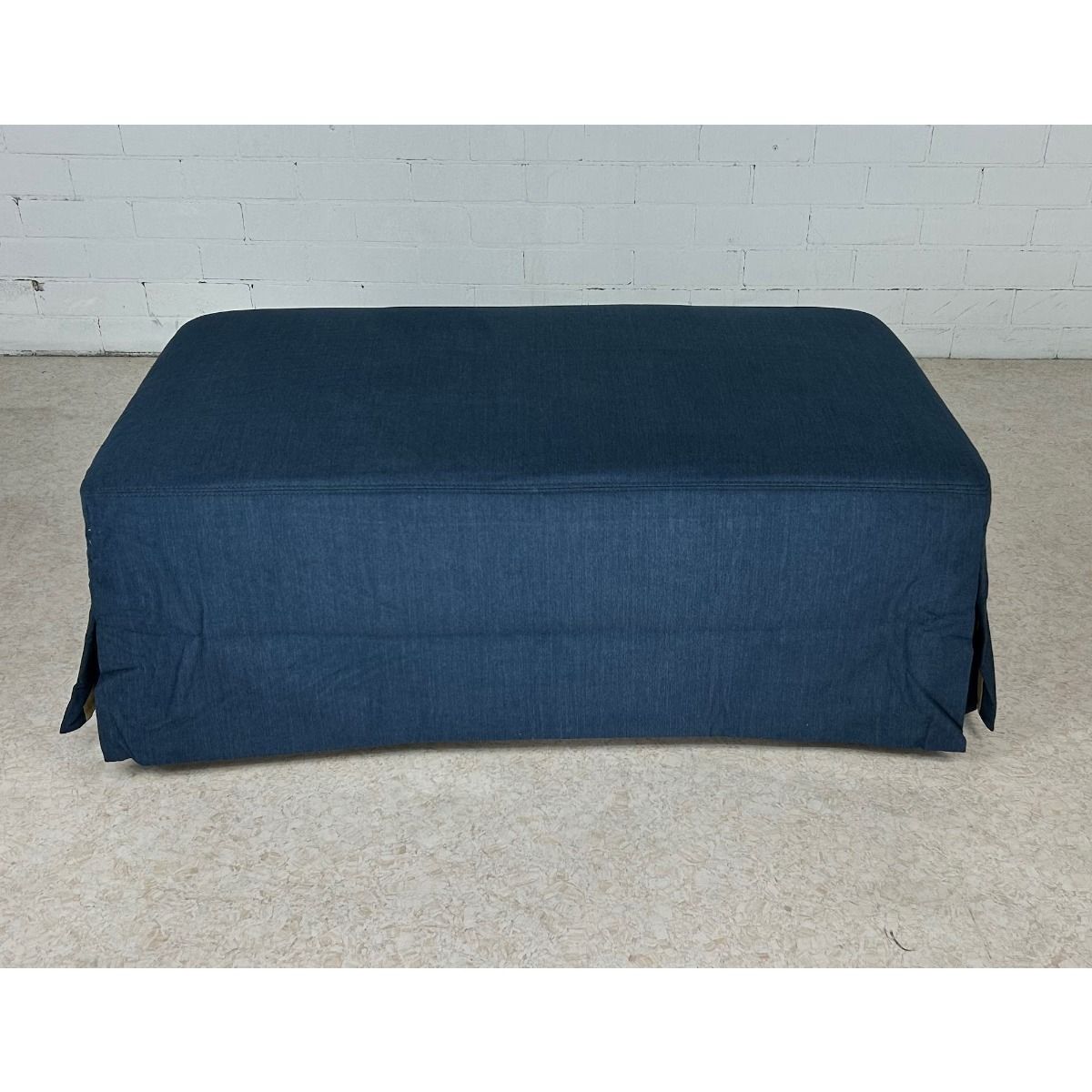CORDELIA HAMPTON STYLE OTTOMAN IN NAVY - MyChocolateWood