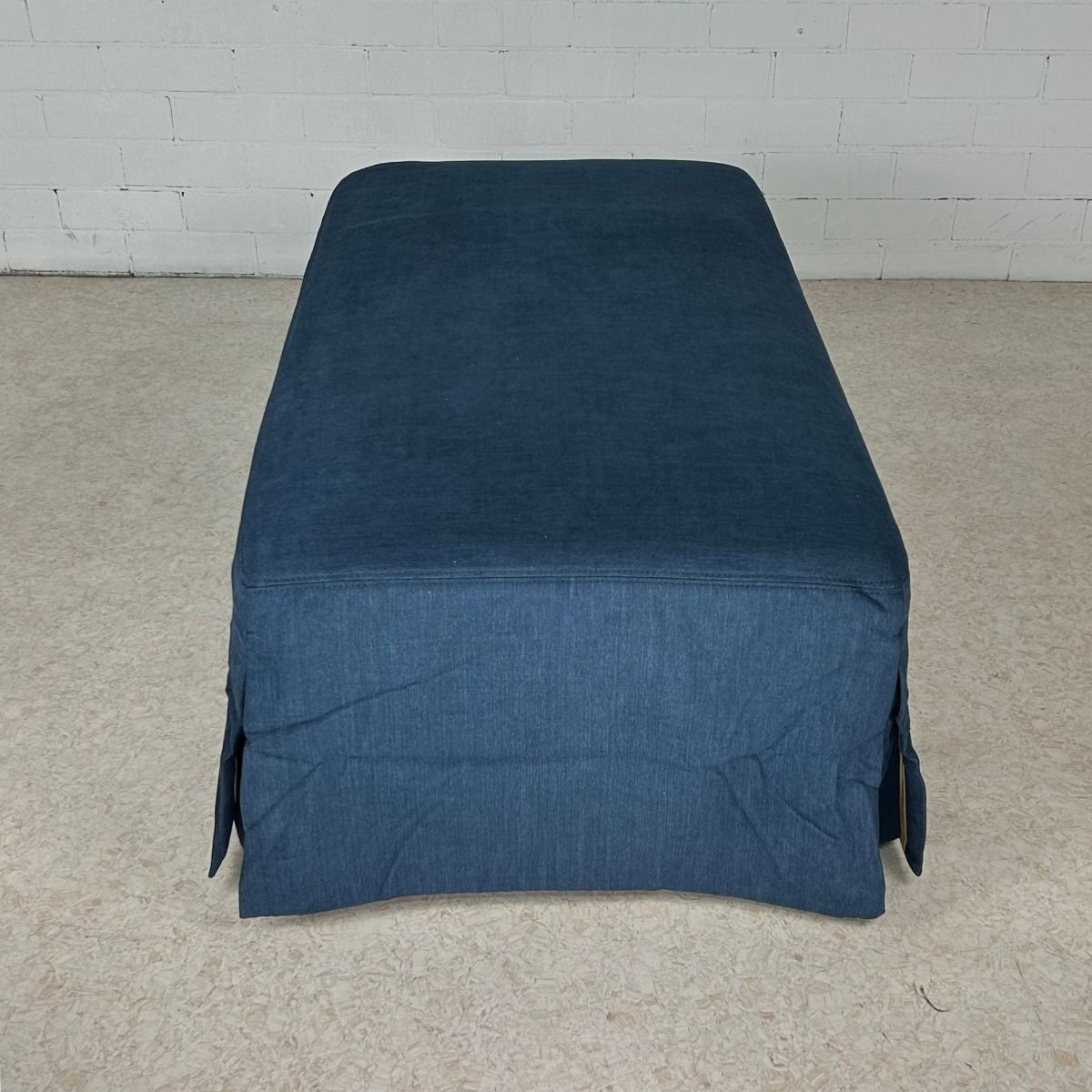 CORDELIA HAMPTON STYLE OTTOMAN IN NAVY - MyChocolateWood