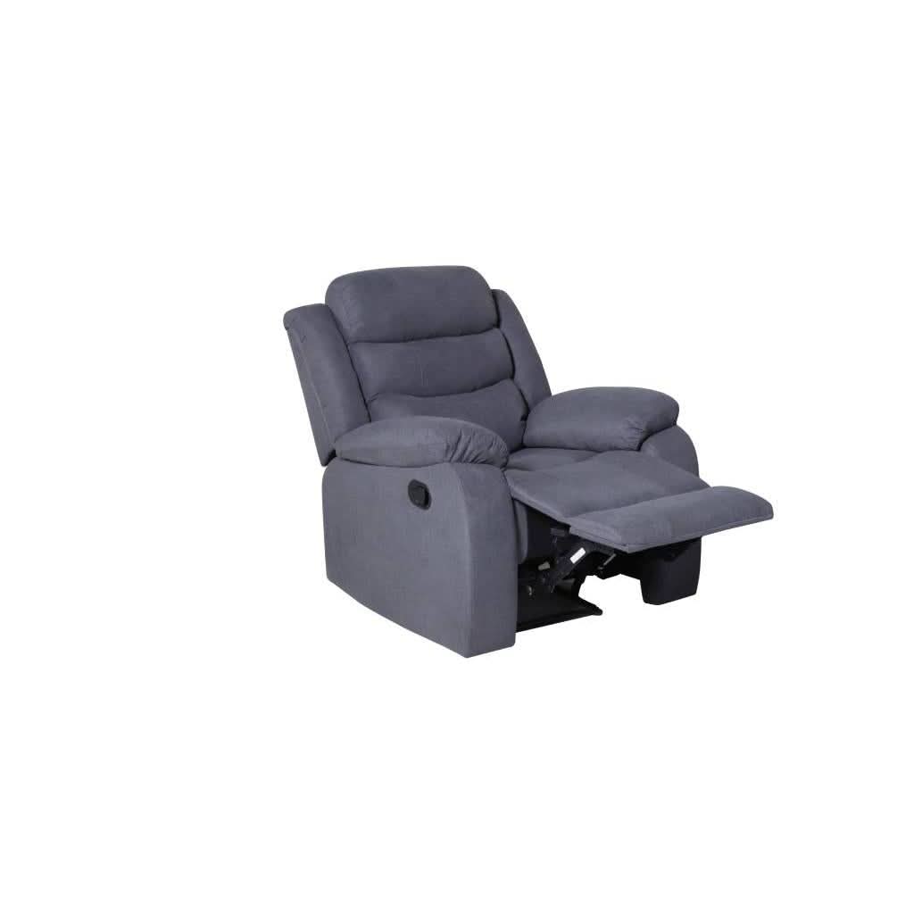 COURTNAY FABRIC 3-SEATER + 2-SINGLE ARMCHAIR RECLINERS LOUNGE SUITE MEDIUM - MyChocolateWood