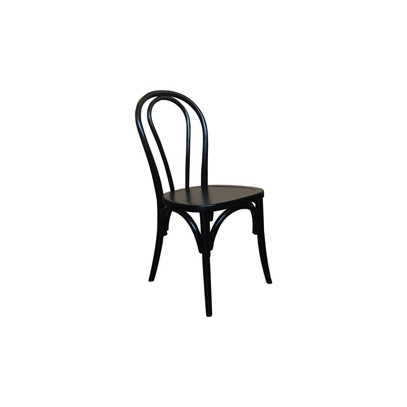 CRISTO BENTWOOD DINING CHAIR BLACK (NON-STACKABLE) - MyChocolateWood